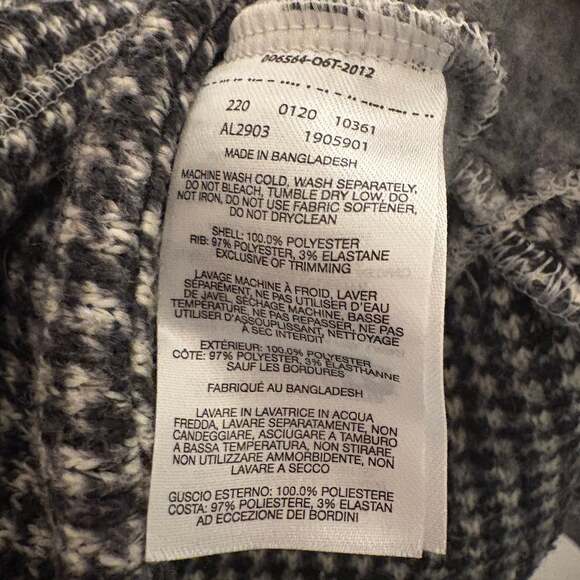 Columbia Women's Small Black White Chillin Chalk Houndstooth Sweater - Picture 3 of 3